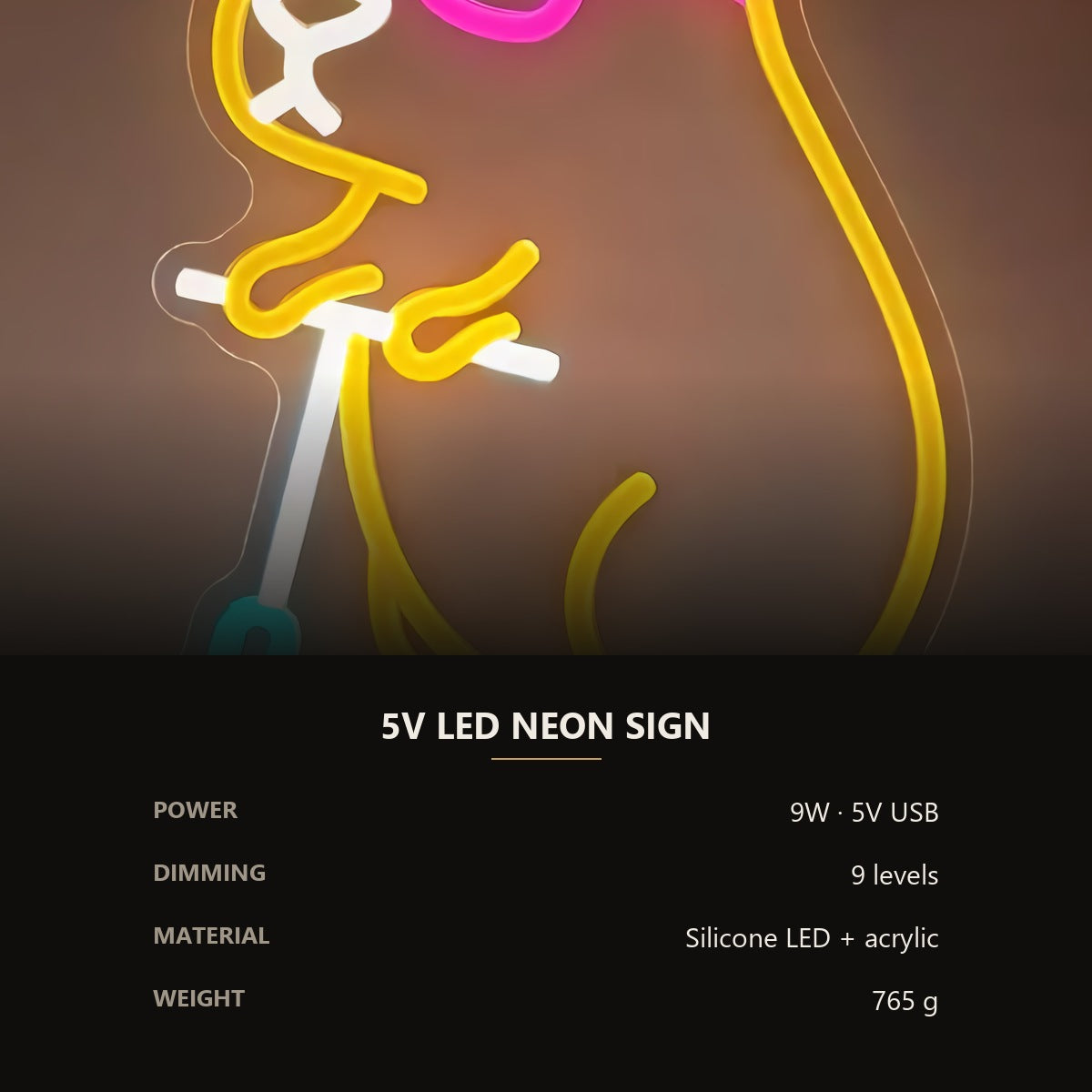 Neon Squirrel Scooter Sign