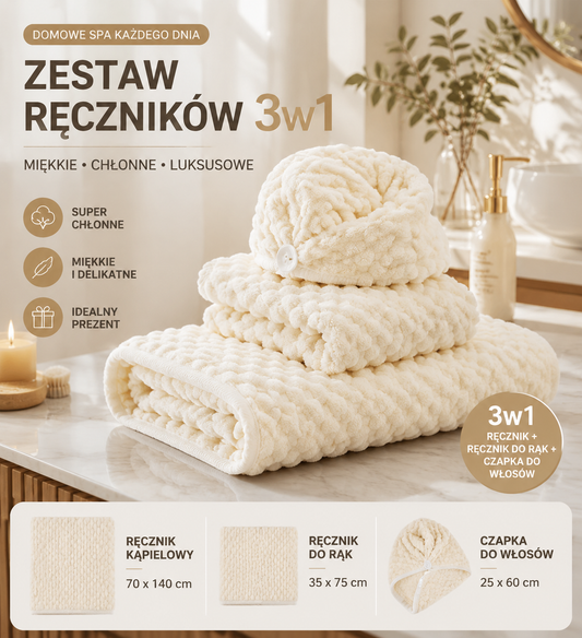 SoftLuxe™ 3-Piece Spa Towel Set