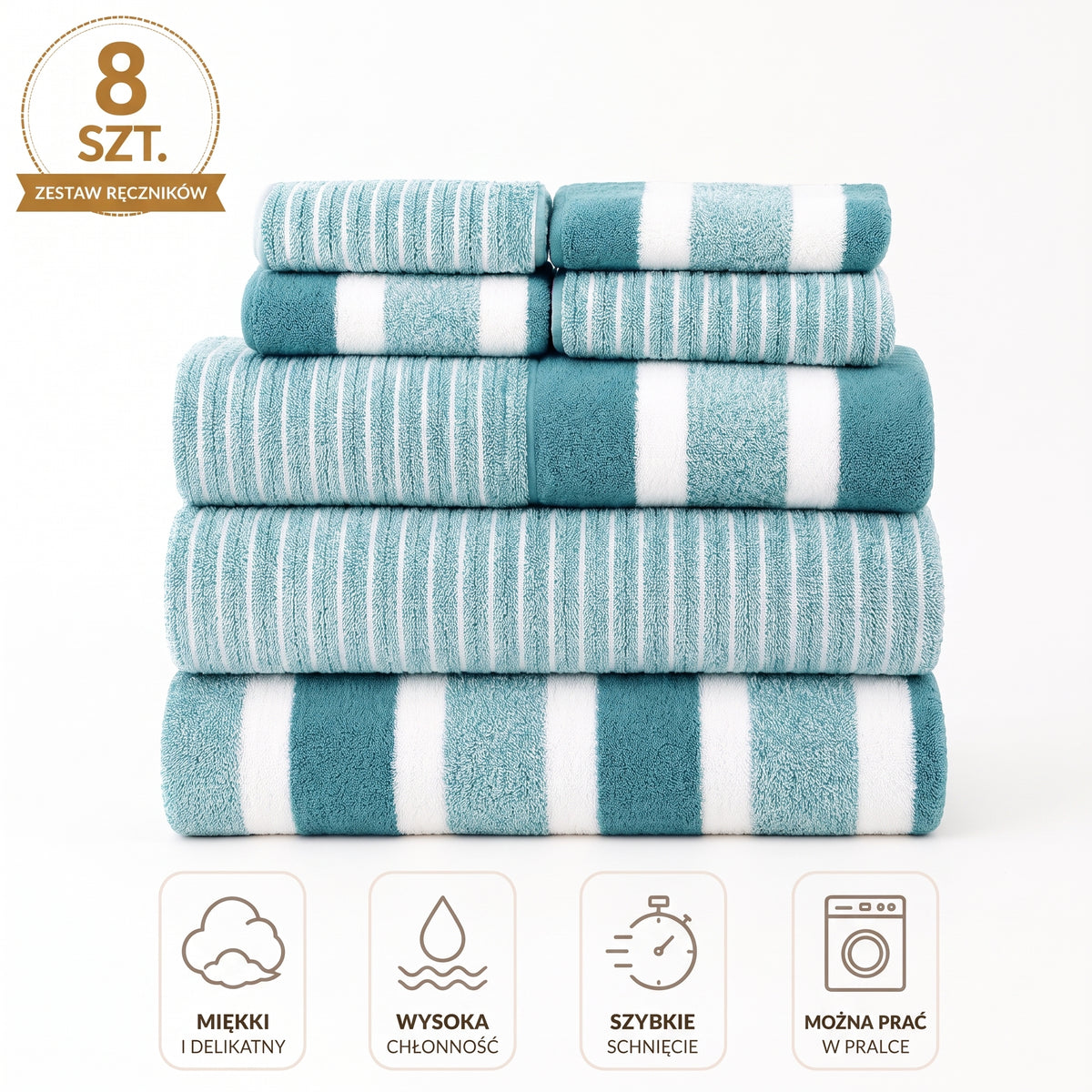 CozyHome™ 8-Piece Bathroom Towel Set