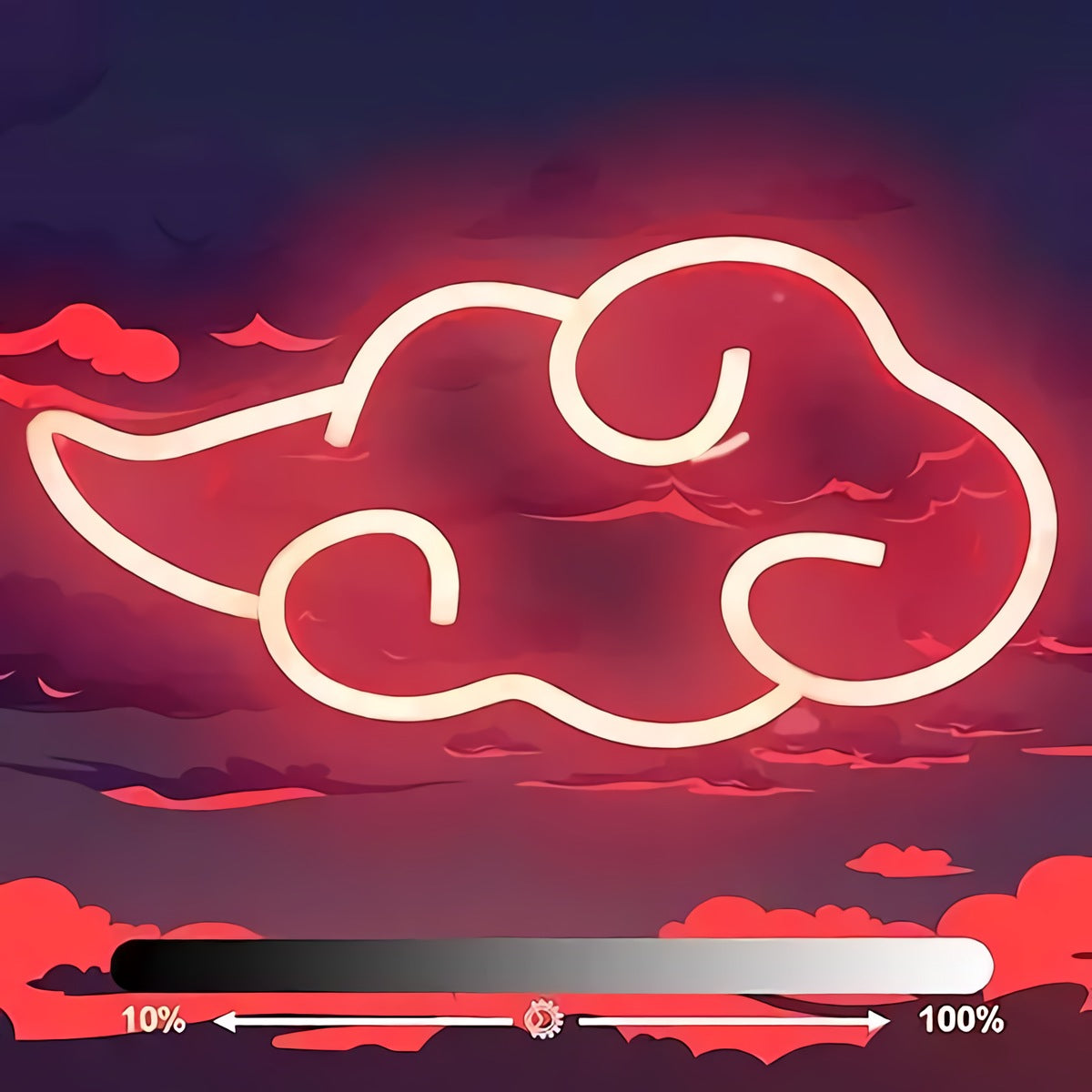Neon Cloud Sign — Sunset Pink