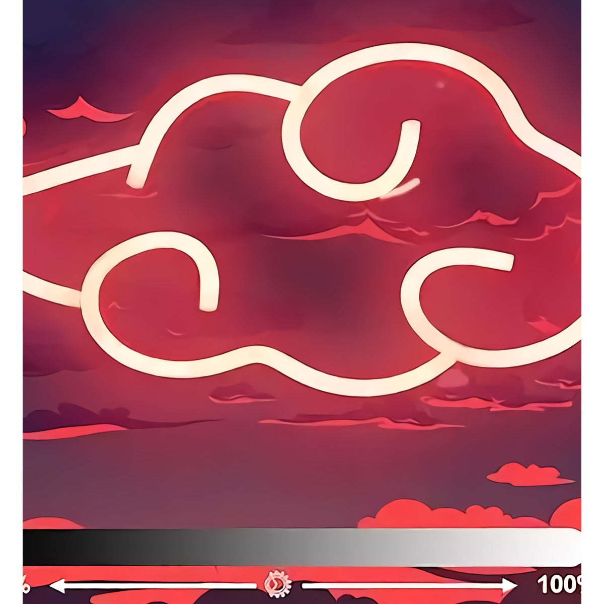 Neon Cloud Sign — Sunset Pink
