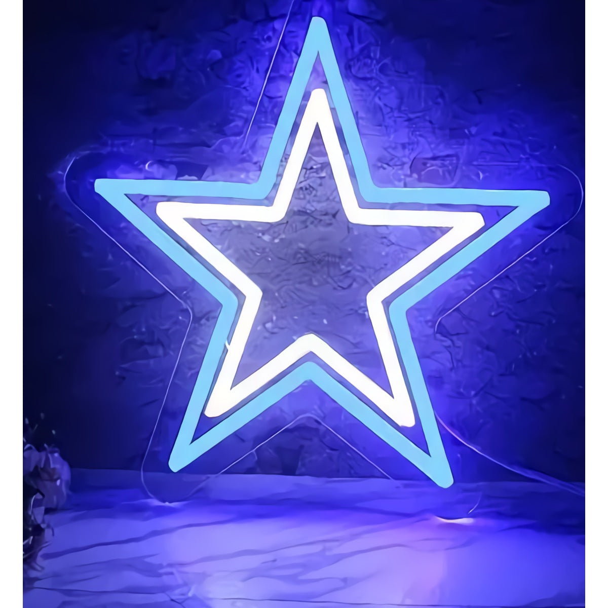 Neon Star Sign — Blue