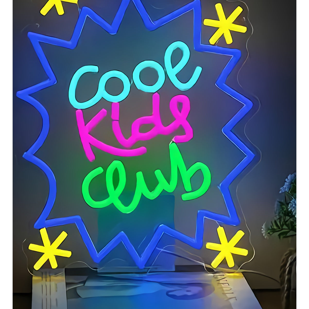 Neon 'Cool Kids Club' Sign — Multicolor