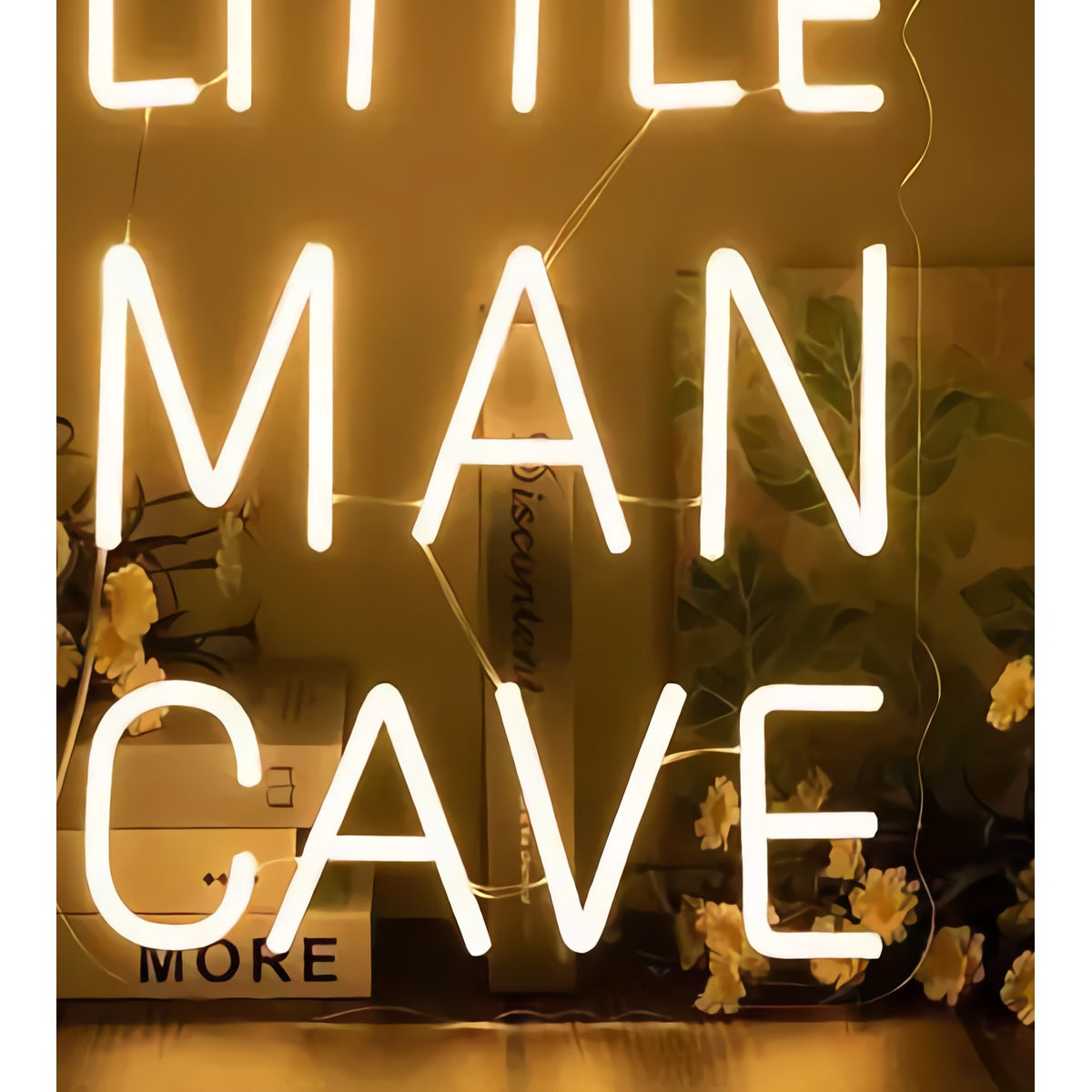 Neon 'Little Man Cave' Sign — Warm White