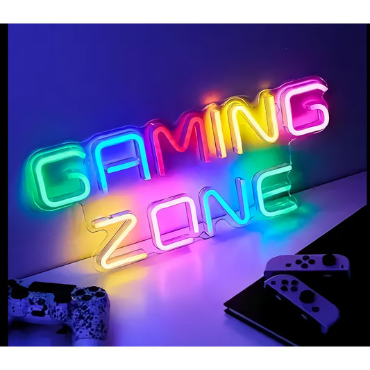 Neon 'Gaming Zone' Sign — Multicolor