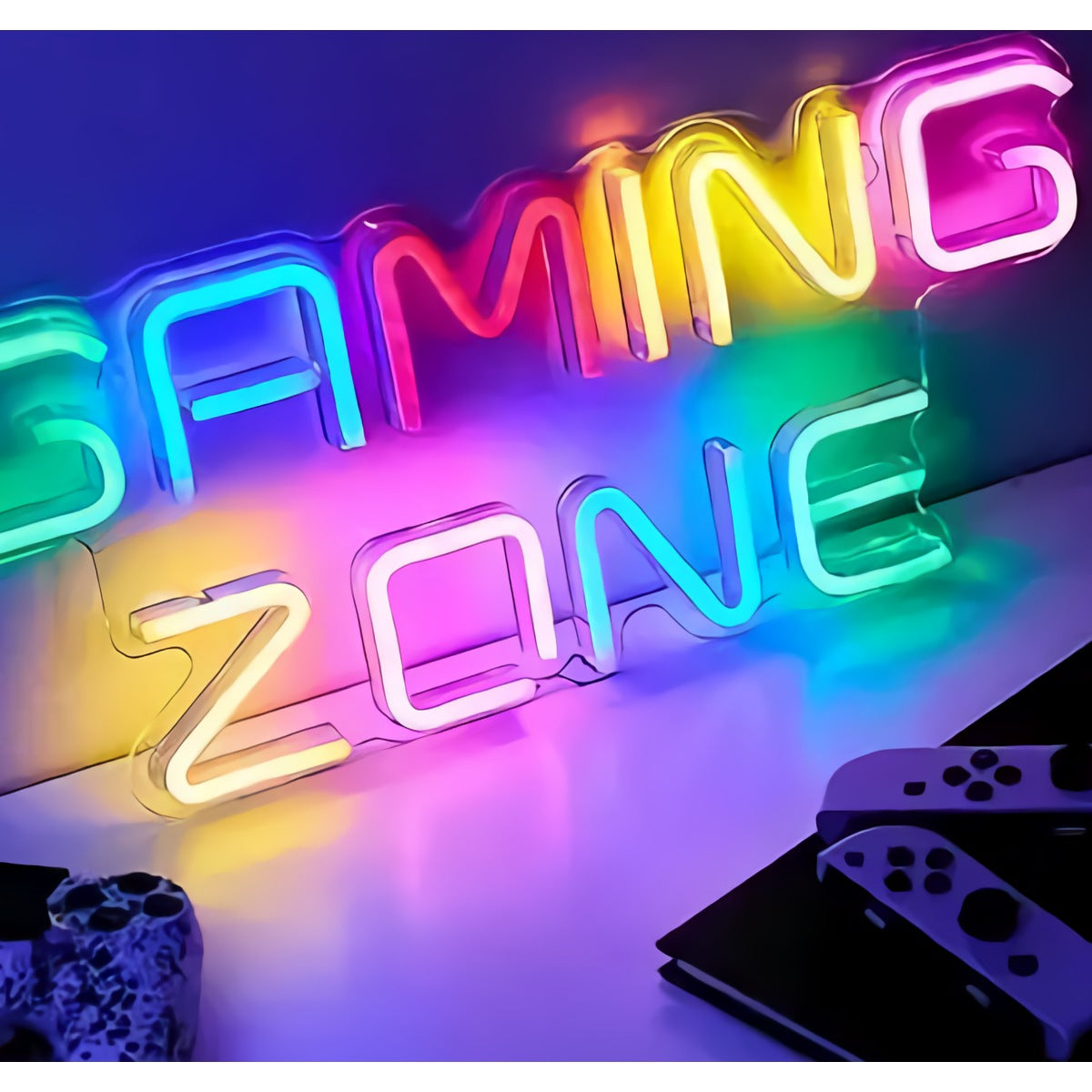 Neon 'Gaming Zone' Sign — Multicolor